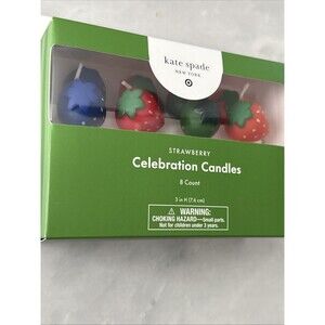 Target x Kate Spade 8pk strawberry celebration candles NWT